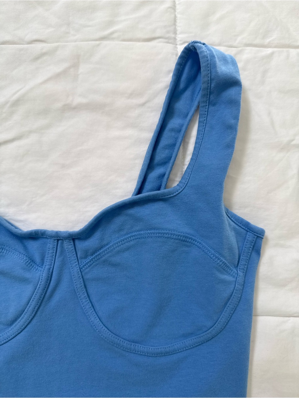 Small periwinkle blue Bralette Crop Top - coordinated set available - Picture 4 of 11